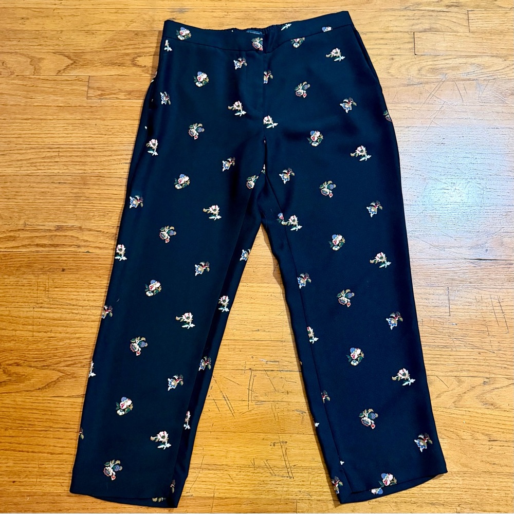Ann Taylor Floral Straight Leg Pants